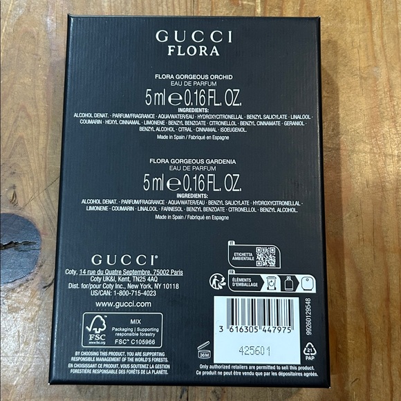 Gucci Flora Mini Perfume Duo Gift Set – Collectible Floral Box – Authentic - Picture 5 of 5